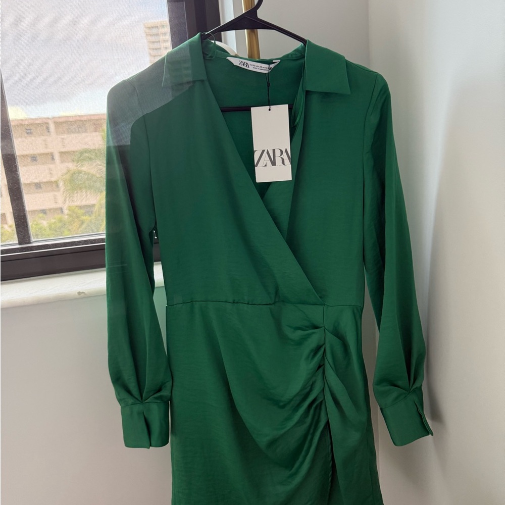 Zara Emerald Long Sleeve Dress